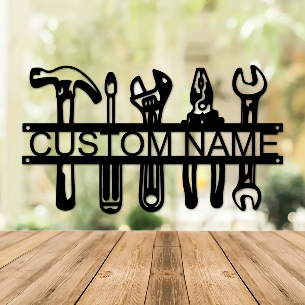 Tools Name In Workshop - Desain Alat Seni Dinding Besi Gaya