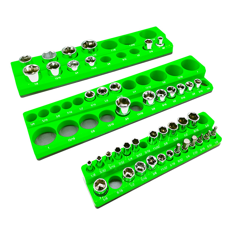 Mini Workshop Tools - Rak Penyimpanan Rel Magnetik Organizer Soket