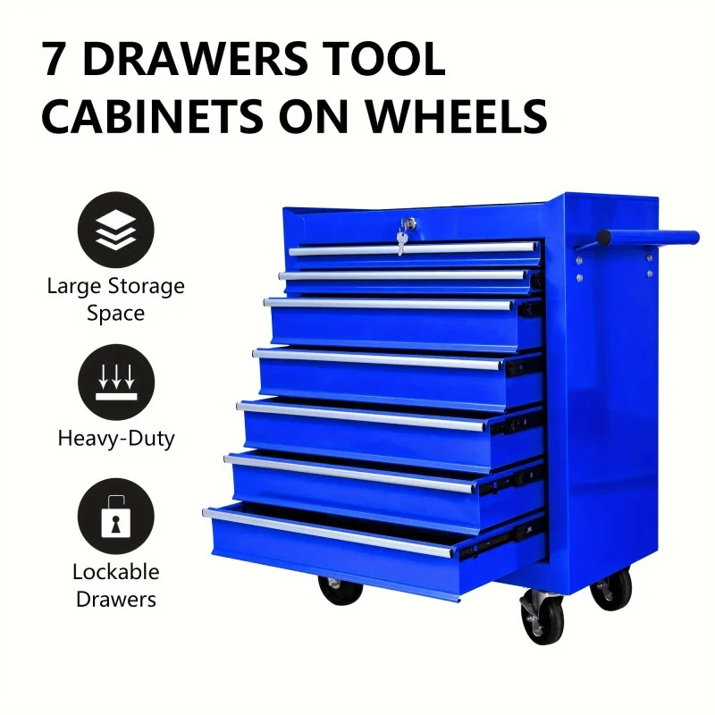Workshop Tools Automotive - Troli Perkakas Multifungsi Biru 7 Laci