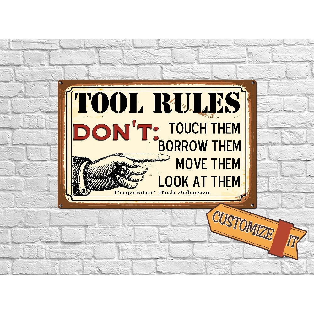 Tools Name In Workshop - 1 buah Papan Logam Aturan Perkakas