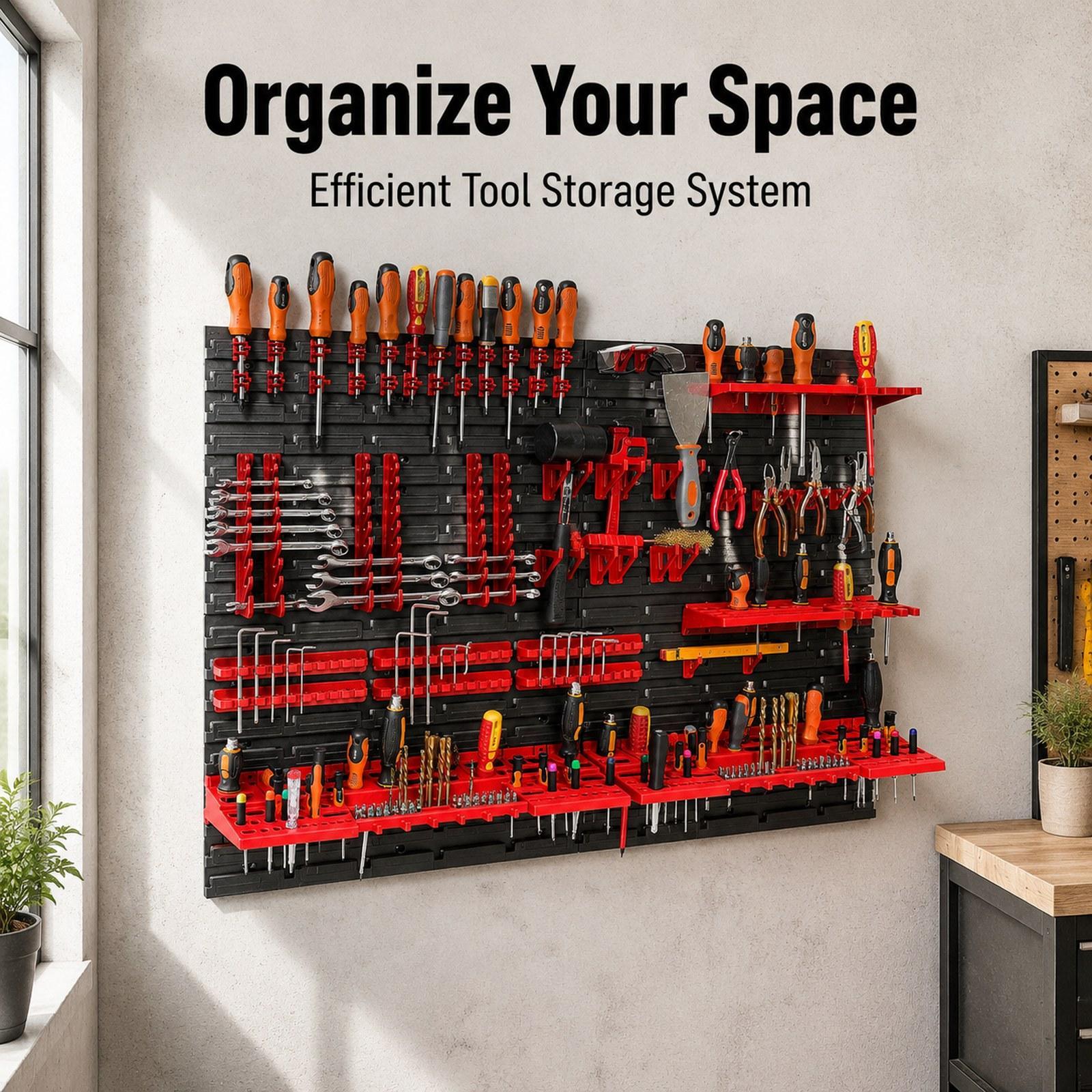 Workshop Tools Board - Tempat Penyimpanan Dinding dengan Panel Dinding,