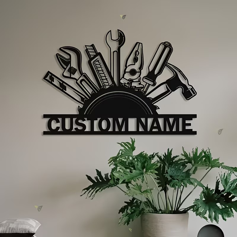 Tools Name In Workshop - Seni Dinding Logam Kustom - Papan