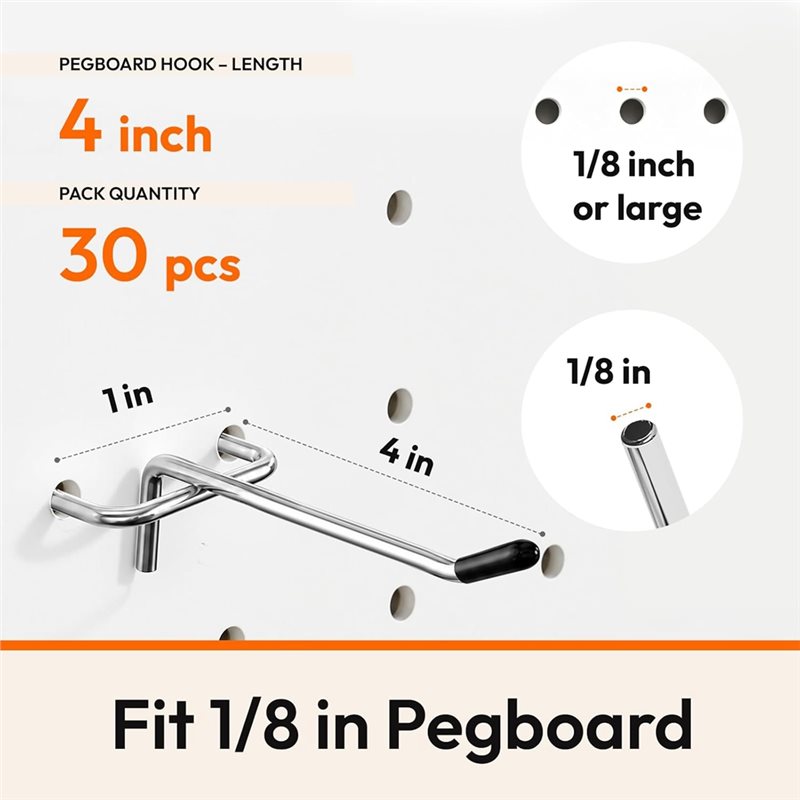 Kait Pengatur Pegboard 30Pcs 4 - Workshop Tools Board ulasan dan harga