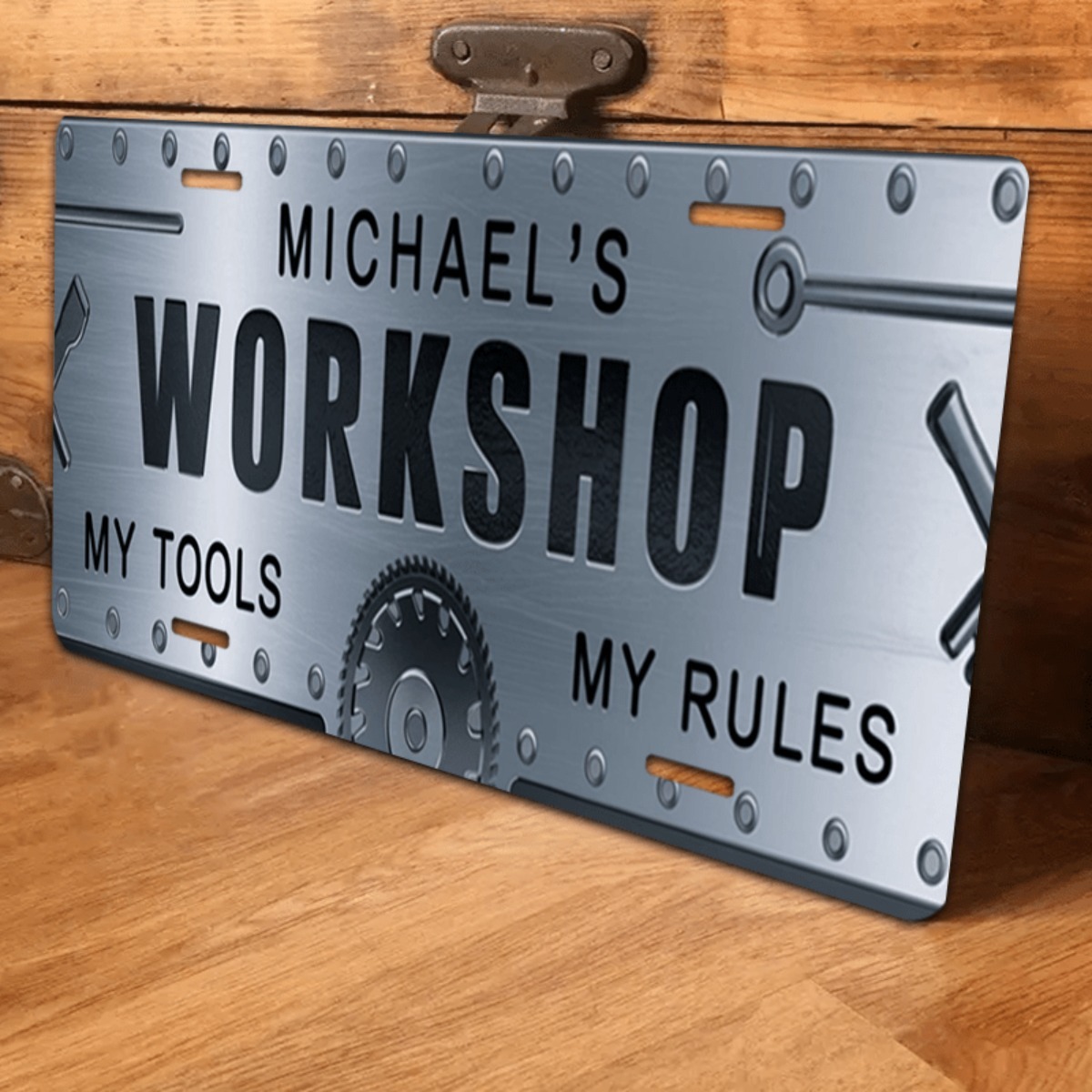 Papan Nama Aluminium Workshop  - Tools Name In Workshop ulasan dan harga