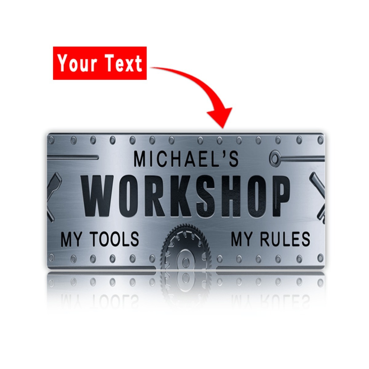 Papan Nama Aluminium Workshop  - Tools Name In Workshop ulasan dan harga