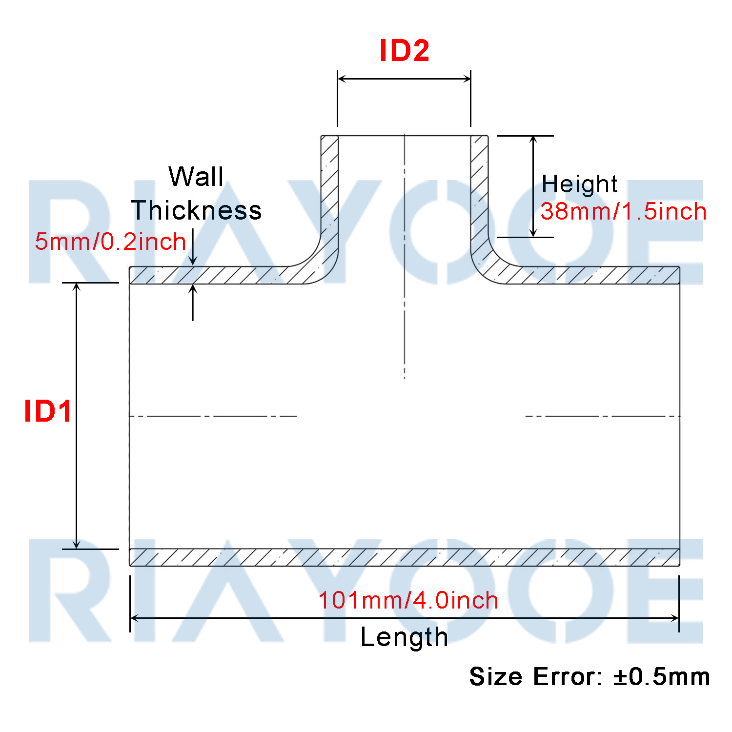 Selang silikon t-piece 51-76mm - Pipe Clamp Bar ulasan dan harga