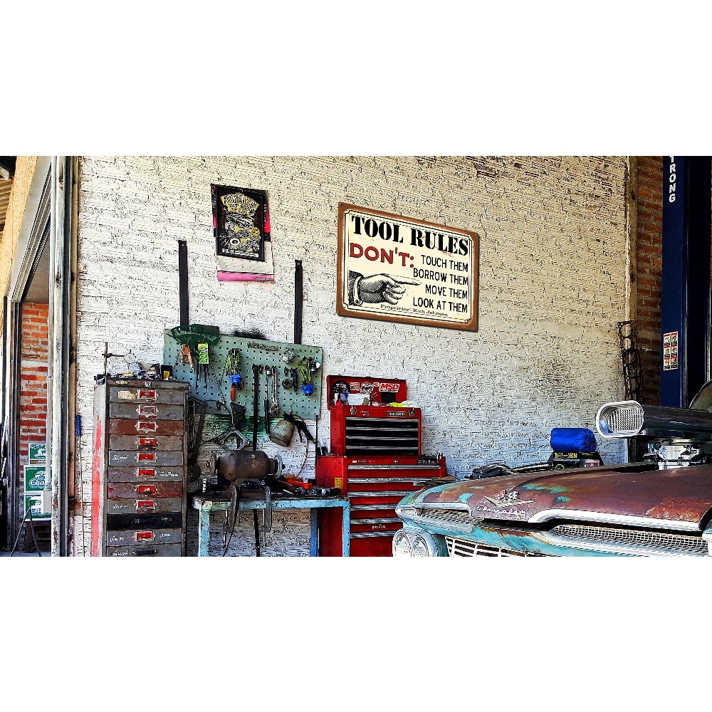 1 buah Papan Logam Aturan Perk - Tools Name In Workshop ulasan dan harga