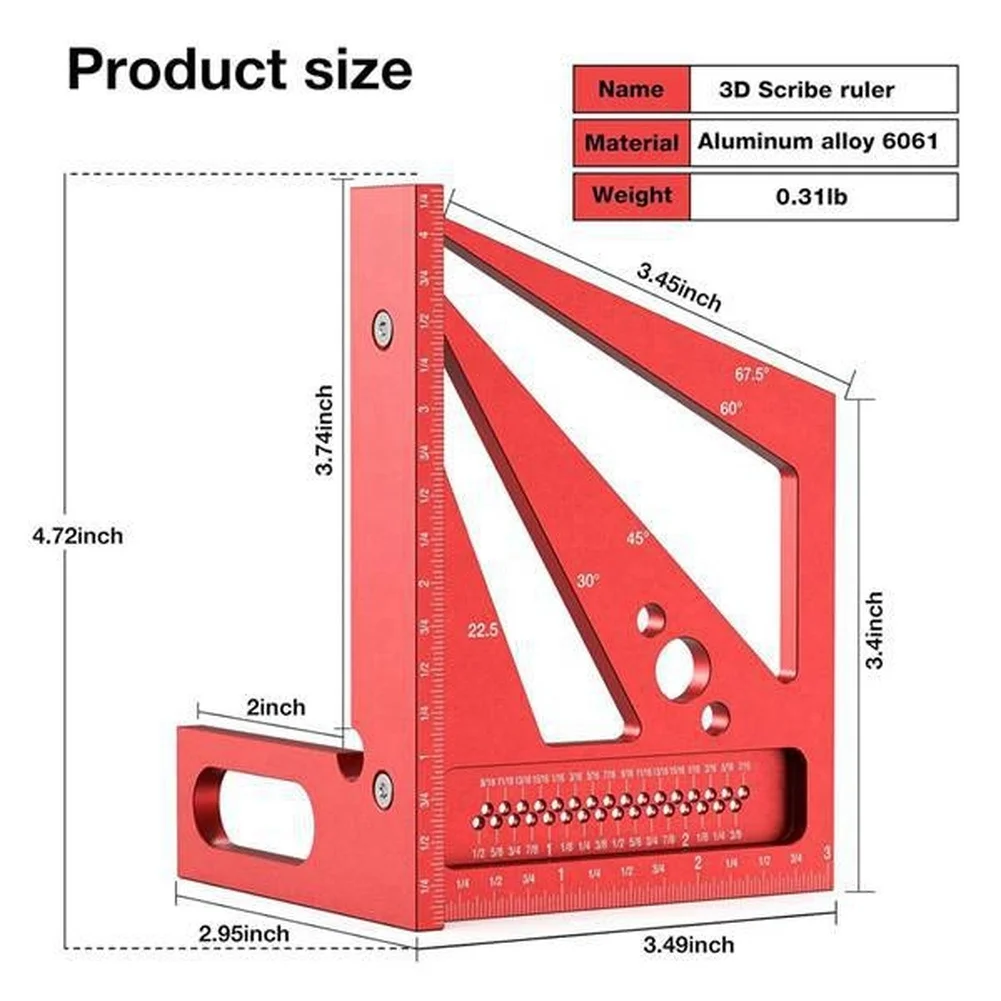 Penggaris Pengukur Sudut Multi - Workshop Layout Tools ulasan dan harga